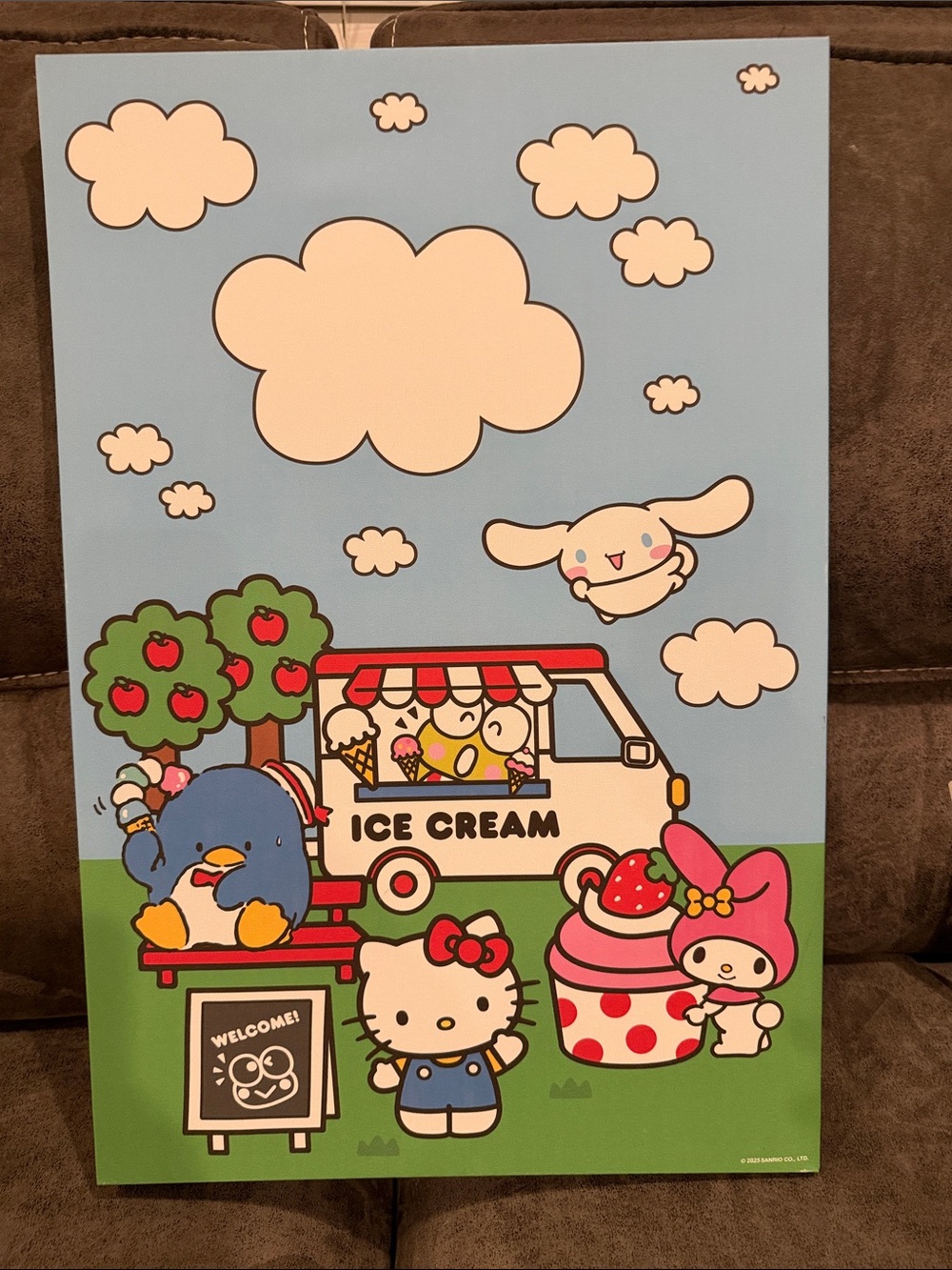 Sanrio Hello Kitty and Friends Ice Cream Truck Wall Art - Blue, Green, P